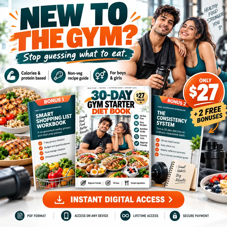 Complete gym diet book bundle with two free workbooks